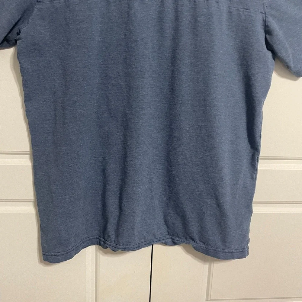 The North Face Men's Polo Shirt Large Navy Short Sleeve Snap Front FlashDry Logo
